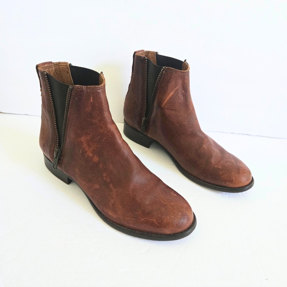 Frye Chelsea Leather Boots Camel Tan size 6 - Picture 13 of 13